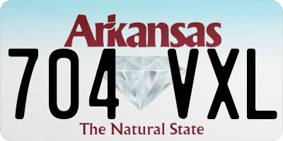 AR license plate 704VXL