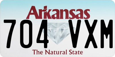 AR license plate 704VXM