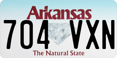 AR license plate 704VXN