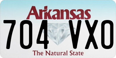 AR license plate 704VXO