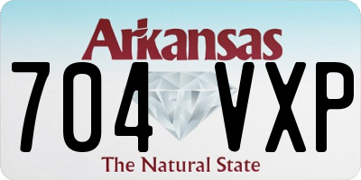 AR license plate 704VXP