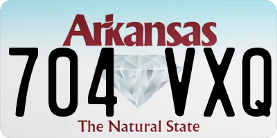 AR license plate 704VXQ