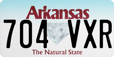 AR license plate 704VXR