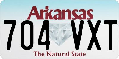 AR license plate 704VXT