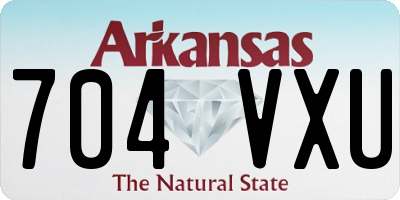 AR license plate 704VXU