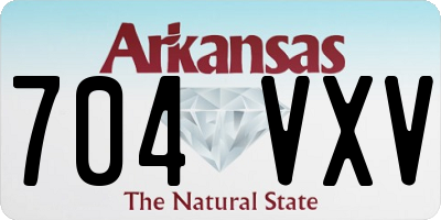 AR license plate 704VXV