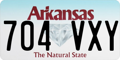AR license plate 704VXY