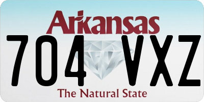 AR license plate 704VXZ