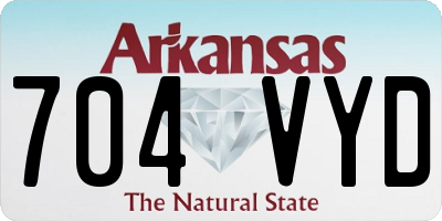 AR license plate 704VYD