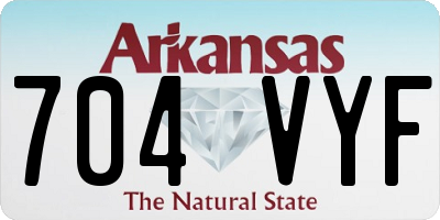 AR license plate 704VYF