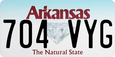 AR license plate 704VYG