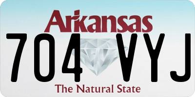 AR license plate 704VYJ