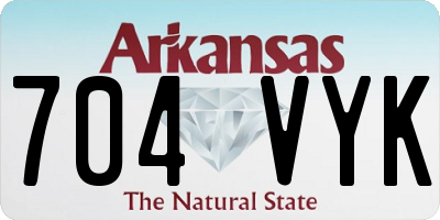 AR license plate 704VYK