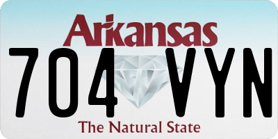 AR license plate 704VYN