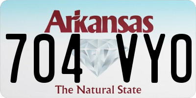 AR license plate 704VYO