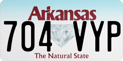 AR license plate 704VYP