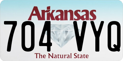 AR license plate 704VYQ
