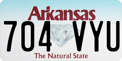 AR license plate 704VYU