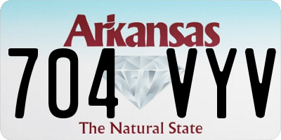 AR license plate 704VYV