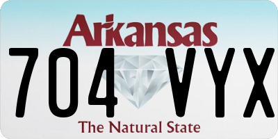 AR license plate 704VYX