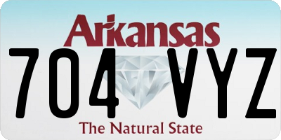 AR license plate 704VYZ