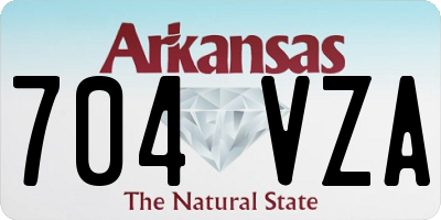 AR license plate 704VZA