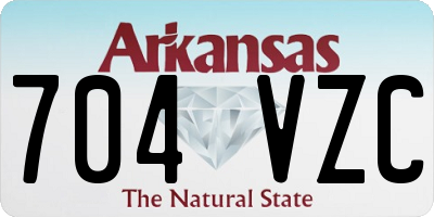 AR license plate 704VZC