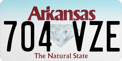 AR license plate 704VZE