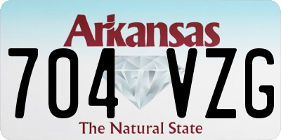 AR license plate 704VZG