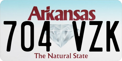 AR license plate 704VZK