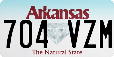 AR license plate 704VZM