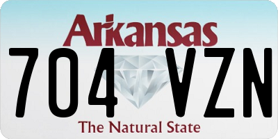 AR license plate 704VZN