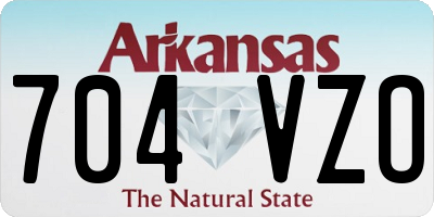 AR license plate 704VZO