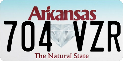 AR license plate 704VZR