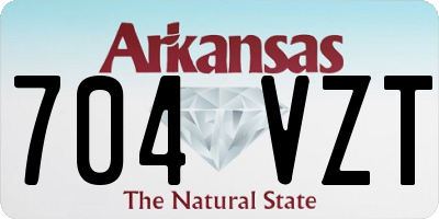 AR license plate 704VZT