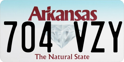 AR license plate 704VZY