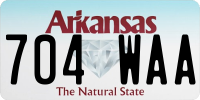 AR license plate 704WAA