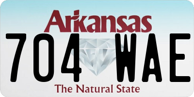 AR license plate 704WAE