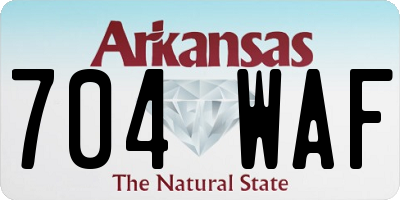 AR license plate 704WAF