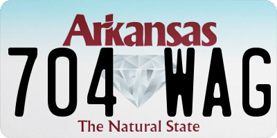 AR license plate 704WAG