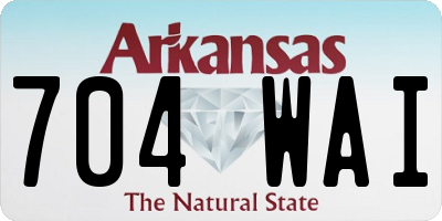 AR license plate 704WAI