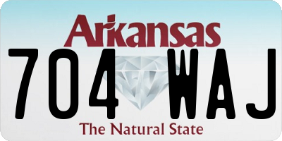 AR license plate 704WAJ