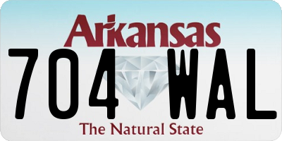 AR license plate 704WAL