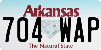 AR license plate 704WAP