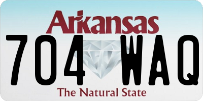 AR license plate 704WAQ