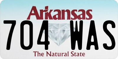 AR license plate 704WAS