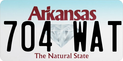 AR license plate 704WAT