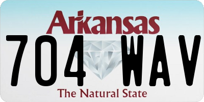 AR license plate 704WAV