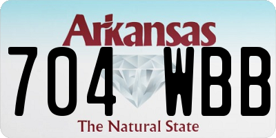 AR license plate 704WBB