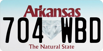 AR license plate 704WBD